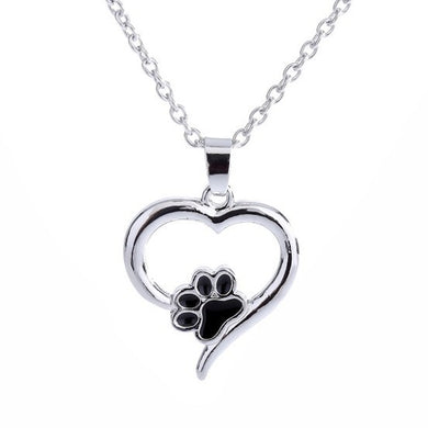 Pet Memorial jewerly cat always in my Heart dog lover Cat Foot paw print heart necklace Lover Pendant Animal Keepsake jewelry